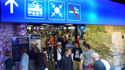 Ab in den Untergrund: Die alten Gemäuer wurden schön konserviert (31. Mai 2008)