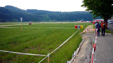 Gähnende Leere... kurz vor dem EM-Spiel Schweiz-Türkei beim 9. Stadion, 11. Juni 2008