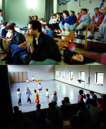 Itinger Dorf-Grümpelturnier im Juni 1988 - wegen Regens in der alten Turnhalle