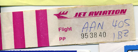 Baggage Claim, ZRH-IBZ mit AAN 405, 23. Juli 1988