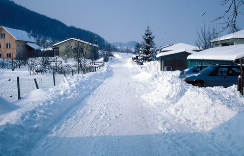 Schneerekord in Itingen BL, Februar 1986 (Klick)