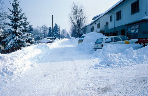 Schneerekord in Itingen BL, Februar 1986 (Klick)