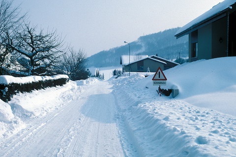 Schneerekord in Itingen BL, Februar 1986 (Klick)